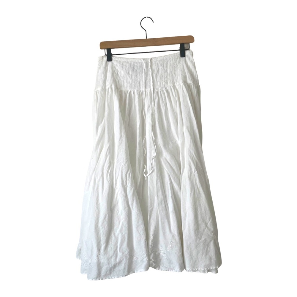 White Ruffled Maxi Skirt